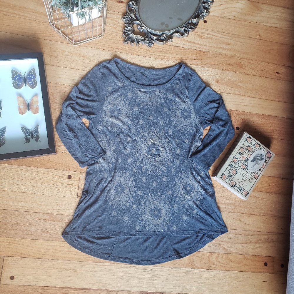 Lucky Brand Gray and Gold Shirt